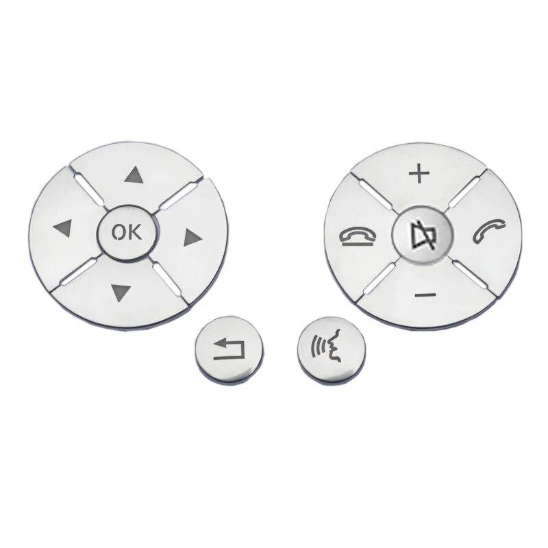 Car Interior Steering Wheel Button Switch Trim Cover Sticker For Mercedes Benz C E S Class W204 W212 W221 GLK X204 C200 C250
