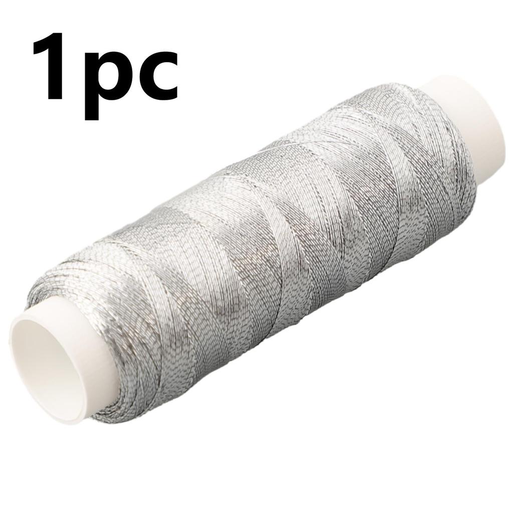 Яркая золотая и серебряная полиэстеровая швейная нить для различных проектов