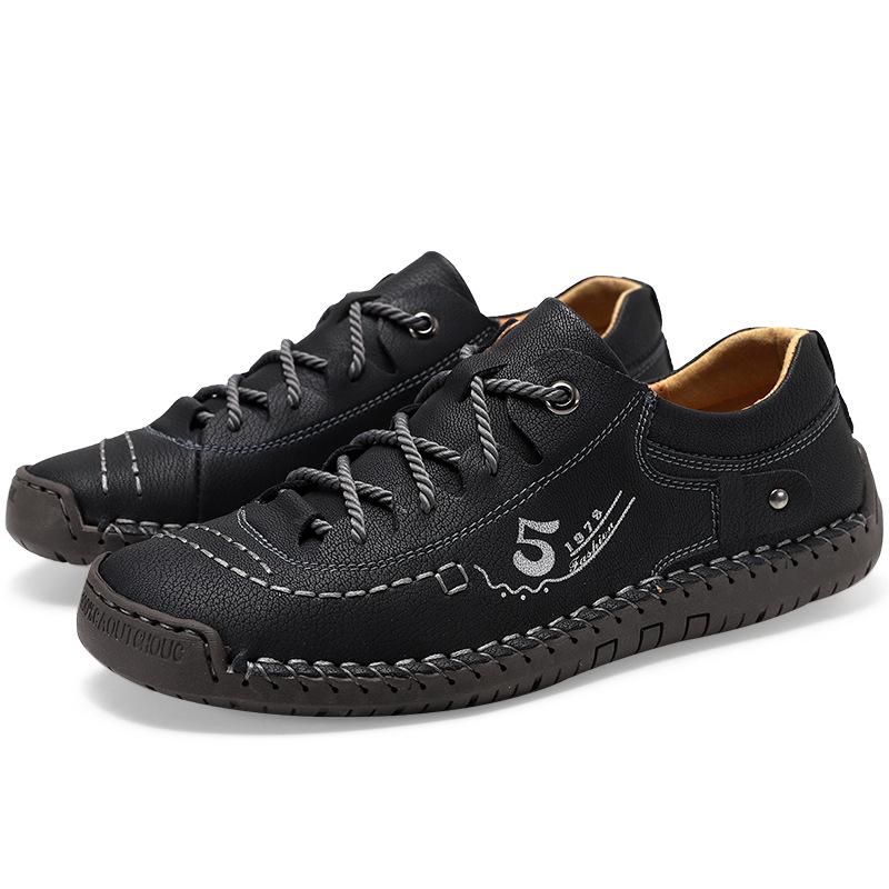 Большие размеры Мужские модные мягкие туфли Wild Breathable Hollowed Casual Leather Shoes Shoes Summer Driving Shoes