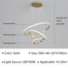 Современный светодиодный подвесной светильник для гостиной, столовой, спальни, люстры, кольца, круглый потолочный подвесной светильник, декоративное осветительное приспособление