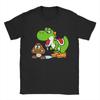 Miniso Super Marios Yoshi и Гумба Мужские и женские футболки Повседневная футболка Футболка с коротким рукавом и круглым вырезом