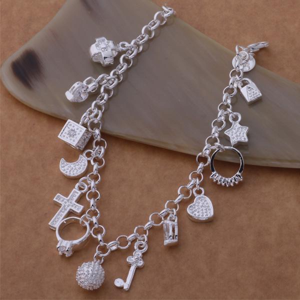 925 Silver Bracelet Heart High Quality Romance Chain For Woman Men Fashion Engagement Party Wedding Jewelry Gift