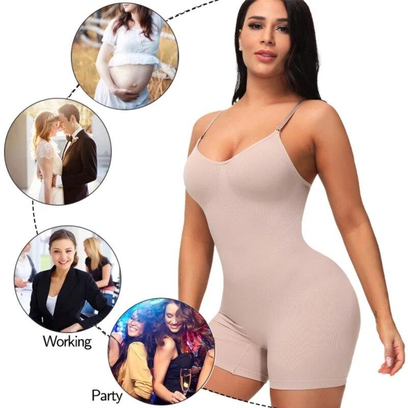 Body Shaper, бесшовное женское боди для похудения, тренажер для талии, корректирующее белье, подтягивающее грудь, увеличивающее грудь, полное скольжение, с ремешками на спине