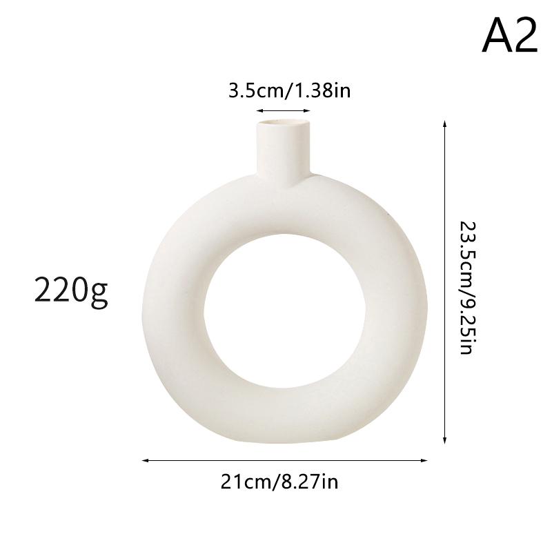 Современная простая имитация керамической художественной вазы Сушеные цветы Цветочная композиция Украшения Гостиная Тумба под телевизор Спальня Настольный декор