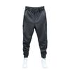 Men Casual Pants Elastic Waist Button Fly Long Pants Pockets Solid Color Fastener Tape Cuffs Tennis Sports Style Trousers