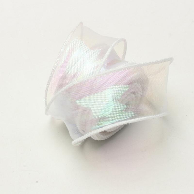 Прозрачная Органзовая Лента 40мм X 9метров Шифоновые Ленты для Букетов Упаковка Свадебного Торта Декорация Поделки Венок Банты Изготовление