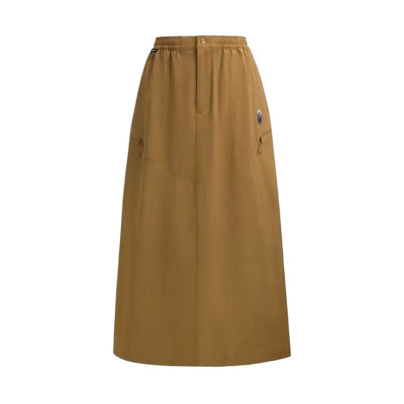 Under Armour Женская повседневная длинная юбка Outdoor SS26 Серия "Городская дикость" Однотонная Средняя посадка На молнии 6014252-253