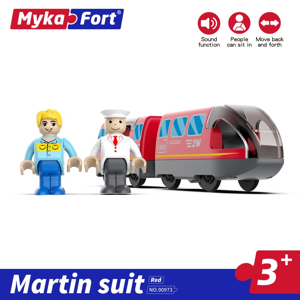 Электрическая железнодорожная машина детские развивающие деревянные трековые игрушки