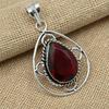Драгоценный камень гранат, стерлинговое серебро 925 пробы, подарочное ювелирное изделие ручной работы, подвеска ко Дню памяти для нее