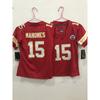 Kids Boys American Football Jersey Kansas City Chiefs Style Cotton Blend Sport Uniform Practice Fan Wear