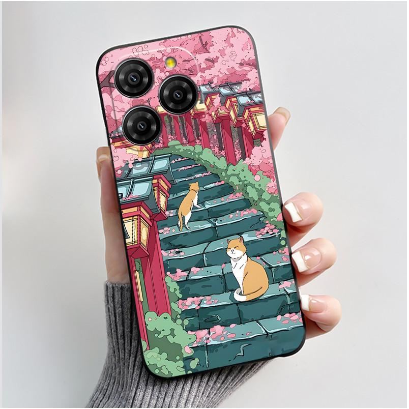 For Blackview Shark 9 Case Cute Cartoon Black Silicone Soft Back Cover For Blackview Shark 9 Phone Case Spark9 Coque Funda Shell