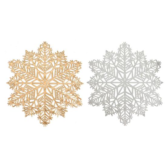 Cup Coaster Mug Pad Hollow-out Design Non-Slip Decorative Christmas Snowflake Table Mat Placemat Decoration