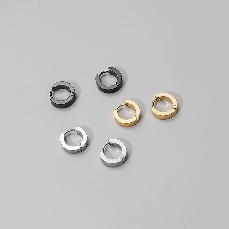 Модные гипоаллергенные круглые серьги унисекс из нержавеющей стали