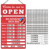 Magnetic Changeable Business Hours Sign, Metal Hours of Operation Signs for Business, Store Hours Sign for Glass Door or Window (BLACK)