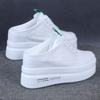Fashion 2024 Spring and Summer Mesh White Shoes Baotou Half Slippers Women's Thick Bottom Increased 10CM Lazy Shoes White Sneakers
