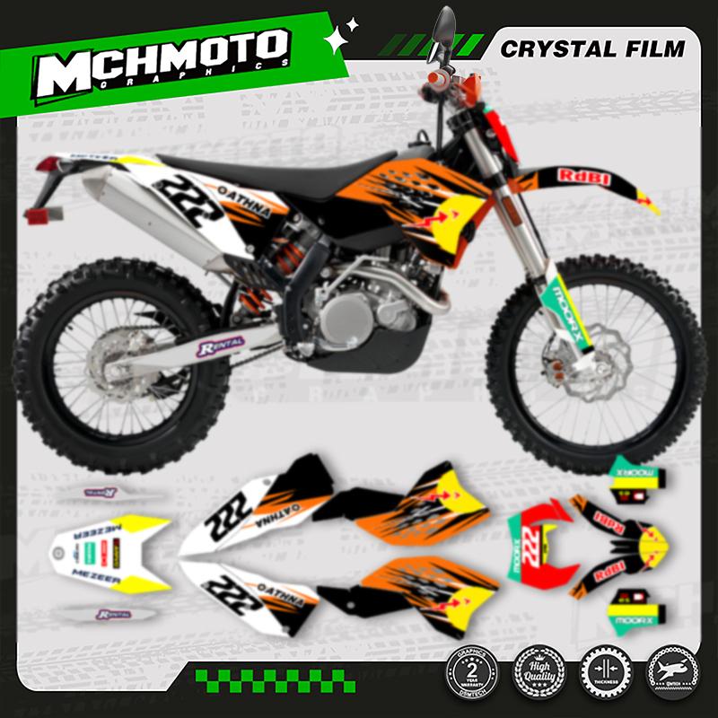 MCHMFG  Motorcycle Graphics Background Decal Sticker for KTM SX SXF 2007 2008 2009 2010 EXC XCW 2008 2009 2010 2011