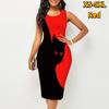 Женское платье Sling Summerblack Cat Print Dresses Tight Sleeveless Slim Fit Sexy Fashion Top Clothing