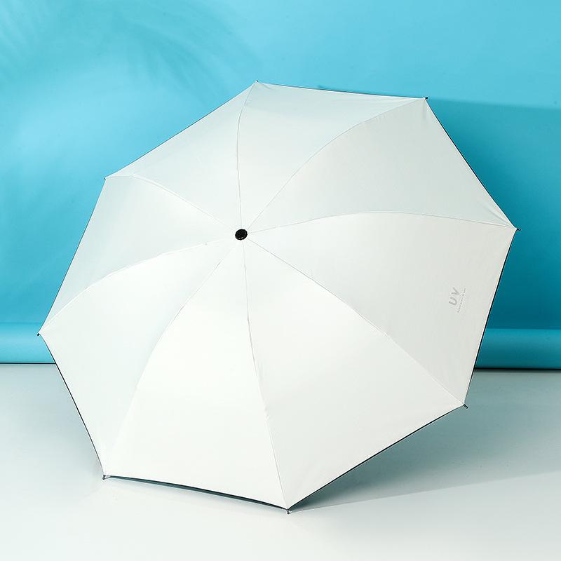 Летний УФ Автоматически Складывающийся Черный Зонт от Солнца/Дождя Двойного Назначения с Печатью Логотипа