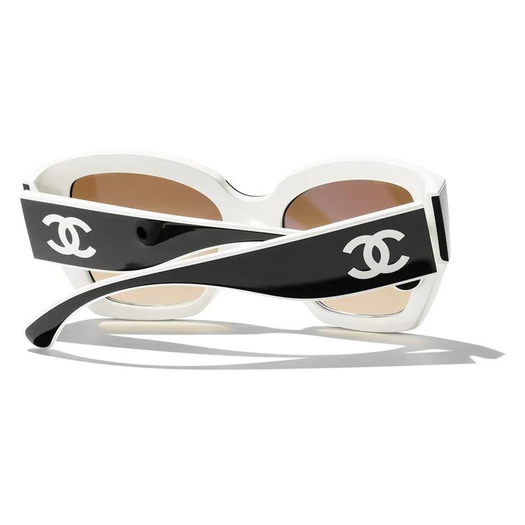 Chanel Logo Frame Nylon Butterfly Sunglasses Unisex sunglasses black CH6058-C1656