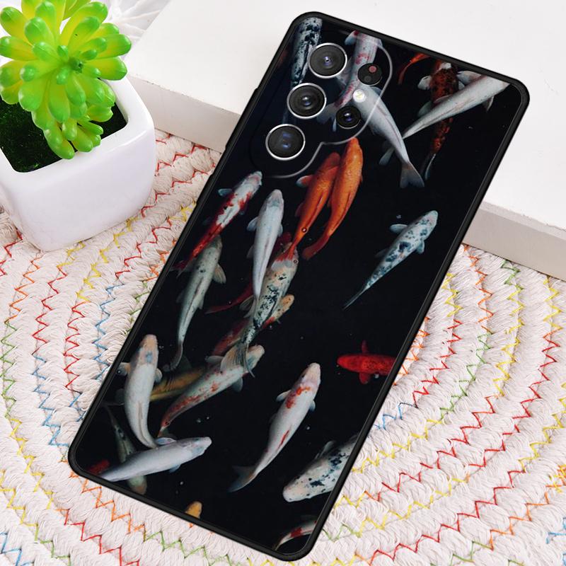 Японская рыба Кои Арт Силиконовый Чехол для Телефона Для Samsung Galaxy note 10 pro S26 S25 S24 S23 S22 S21 Plus S25Ultra Capa Чехол