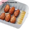 1 шт. силиконовая корзина для аэрофритюрницы квадратный силиконовый поднос для аэрофритюрницы легкоочищаемая подкладка для посуды тарелка для пиццы коврик для сковороды-гриля