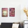 2pcs Vintage Style Tin Painting and Signs 7.8*11.8in Ideal for Indoor and Outdoor Home Bar Cafe Kitchen Restaurant Wall Decor