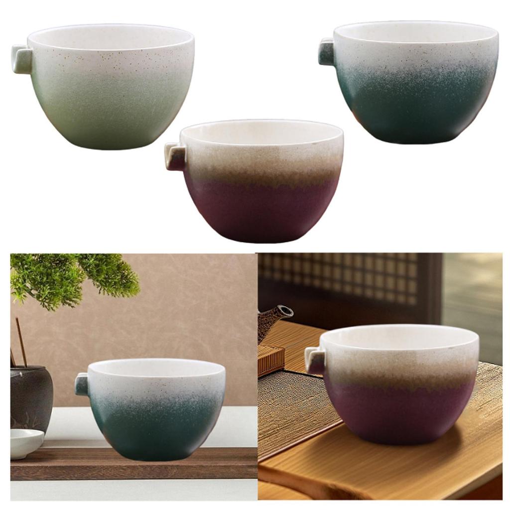 Ceramic Matcha Tea Bowl Handmade 350ml for Tea Lovers Family Whisking Matcha