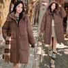 Autumn and Winter New Down Cotton Jacket Women's Mid-length 2025 New Winter Loose Slimming Fashion Hooded Thickened Korean