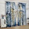 Four Seasons Universal Colorful Floral Flowers Romantic Digital Printed Living Room Curtains Rod Pocket Curtains Living Room