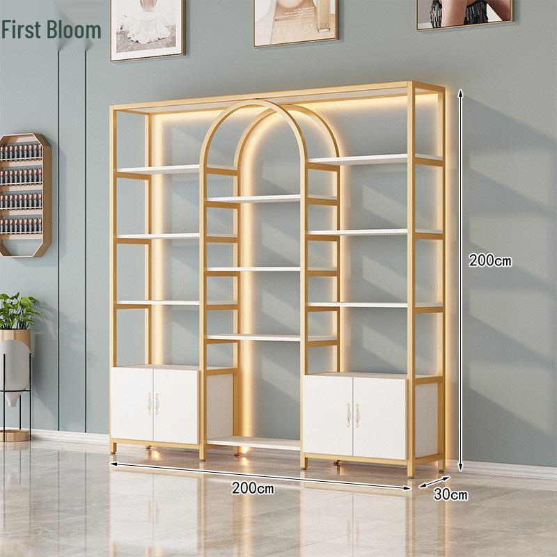 Elegant Display Stand: Nail Art and Skincare Storage Rack for Beauty Salons