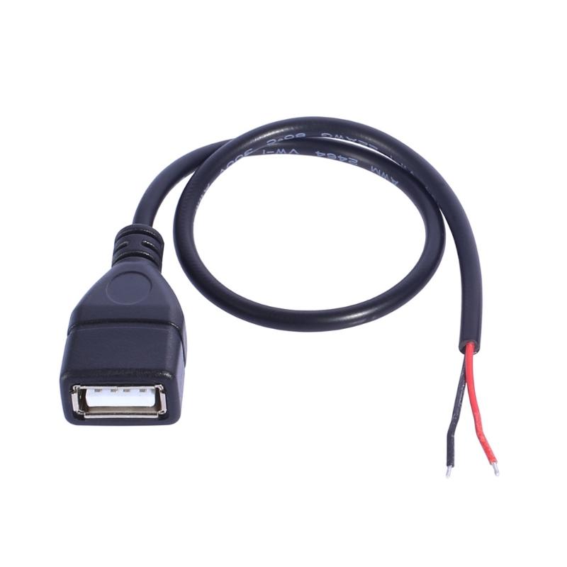 Кабель питания USB 2-контактный female/male Шнур для зарядки Соединитель-удлинитель Кабель данных Замена для электронных устройств