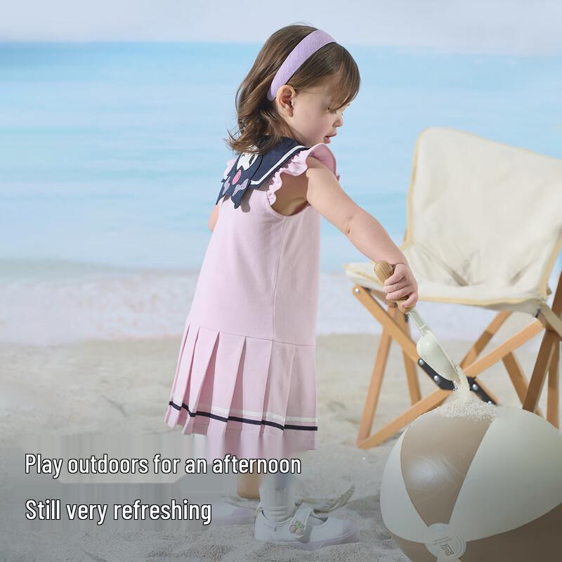 Daviebella Kuromi Collaboration Girls' Summer Navy Collar Dress