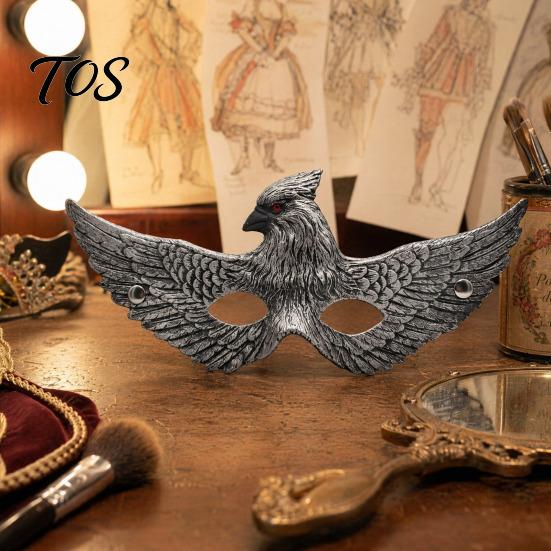 Professional Cosplay Prop Eagle Masque, Realistic Bird Half Face Adjustable Masque Masquerade for Halloween, Carnival Party Costume Retro Halloween