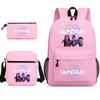 Animation Cartoon Children'S Backpack Leisure Pencil Bag Shoulder Bag Three-Piece Set, Primary And Secondary School School Bag