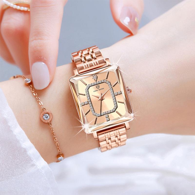 New live steel band waterproof ladies watch fashion diamond watch temperament women's watch explosion quartz watch