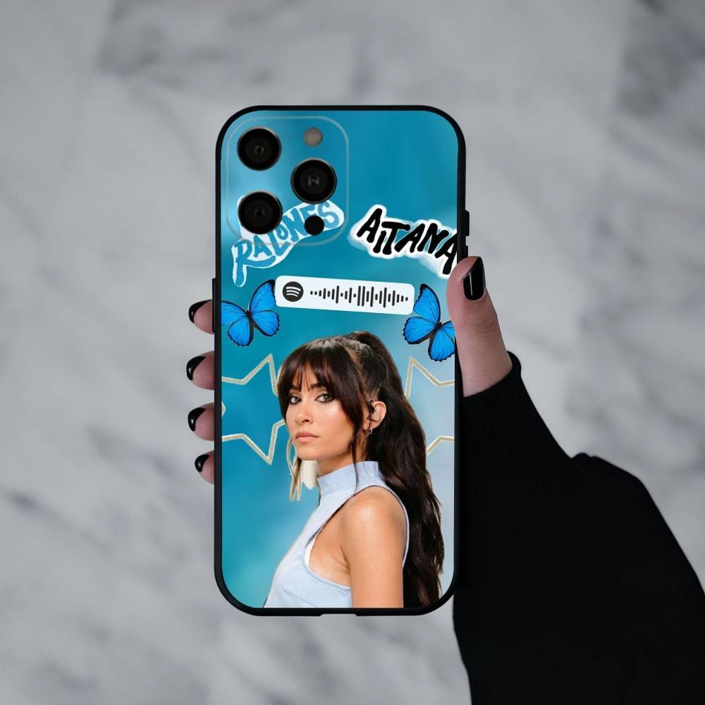 C-Cuarto A-AitanaS Azul Phone Case For iPhone 17pro,16,15,14,13,12,11 Plus,Pro Max,XS,Soft Silicone Black Cover
