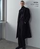 Musinsa Standard Cashmere Blend Daddy Shoulder Double Long Coat [Black]