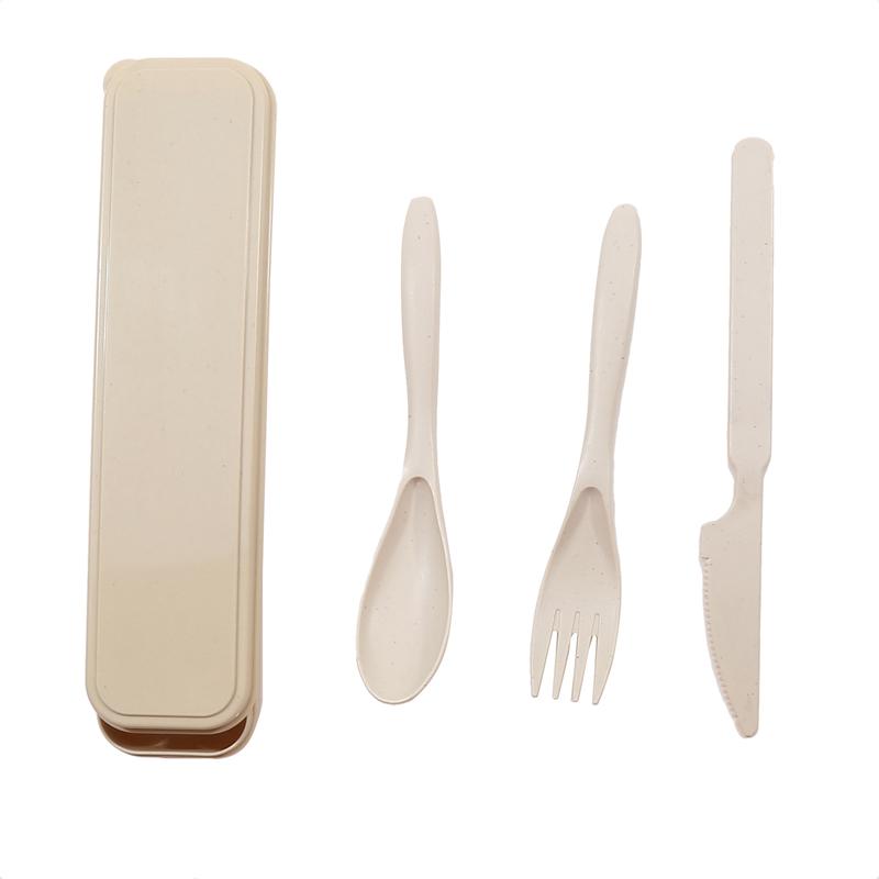 Набор посуды, нож для пшеницы, вилка и ложка, трехсекционные аксессуары для кемпинга на открытом воздухе, набор походной посуды 3 в 1