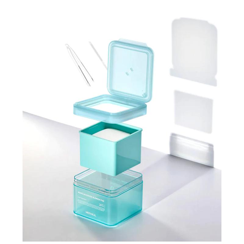 Mediheal Madecassoside Хлопковые подушечки для лица Тонер-подушечки с центеллой азиатской для улучшения неровного тона кожи 100 подушечек