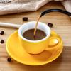 75 мл Мини керамическая кружка для завтрака, молочная чашка для итальянского ресторана отеля, чашка для эспрессо, набор блюдец для домашнего декора, кухонные принадлежности, посуда для питья