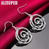 925 Sterling Silver Classic Snake Ring Drop Earrings Jewelry