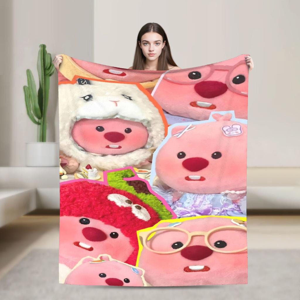 Loopy Pettys Crongs Eddys Pobys Cartoon Fuzzy blanket Pororos Throw blanket for Sofa Bedding Lounge 200x150cm Bedspreads