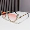 New diamond-encrusted personalized fashion European and American sunglasses Internet celebrities fashion retro sunglasses Multifunctional party gla