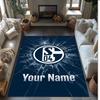 Schalke 04 FC Printed Crystal Velvet Rug Non‑Slip Crystal Velvet Carpet For Sofa Bedroom Indoor Home Decoration