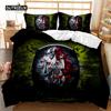 Комплект постельного белья с черепом Queen 3D Skeleton Floral Skull Pattern Printed Beds Qulit Cover Gothic Microfiber Beds Queen Size
