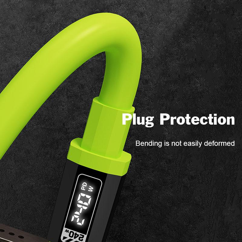 Кабель Type-C — Type-C мощностью 240 Вт с цифровым дисплеем и поддержкой Super Charging 6A