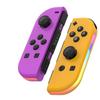 Контроллеры для Nintendo Switch, замена контроллера Switch со светодиодом RGB, регулируемым турбонаддувом и вибрацией, фиолетовый/оранжевый