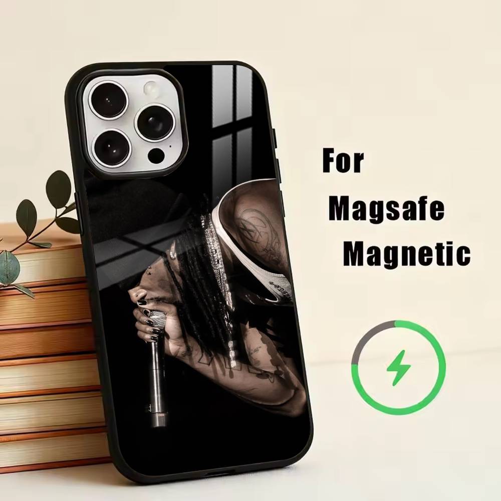 Чехол rage Playboi Carti для iPhone 17, 16, 15, 14, 13, 12, 11 Plus, Pro, магнитный, для беспроводной зарядки Magsafe