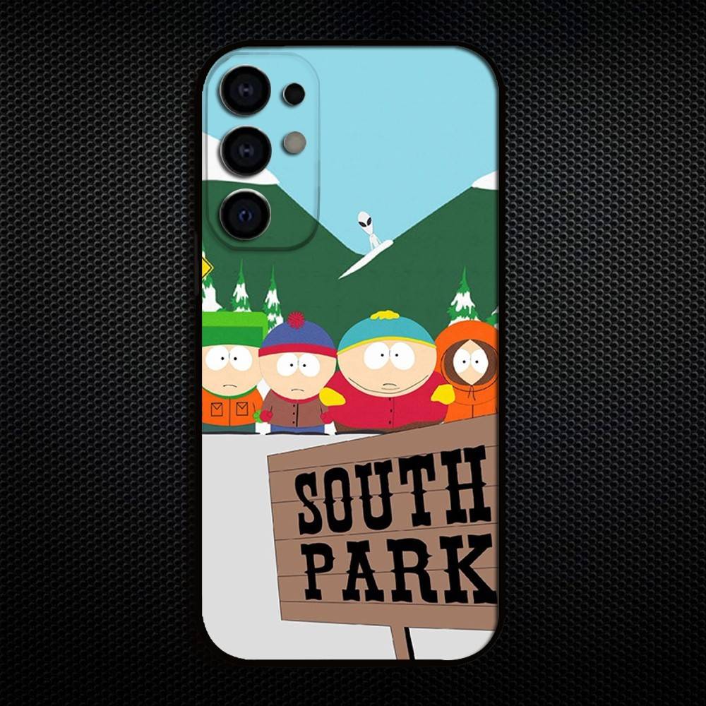 Cartoon S-South-Parkes Phone Case For Samsung S25,S24,S23,S22,S21,S20,Plus,Fe,Lite,Others Black Cover