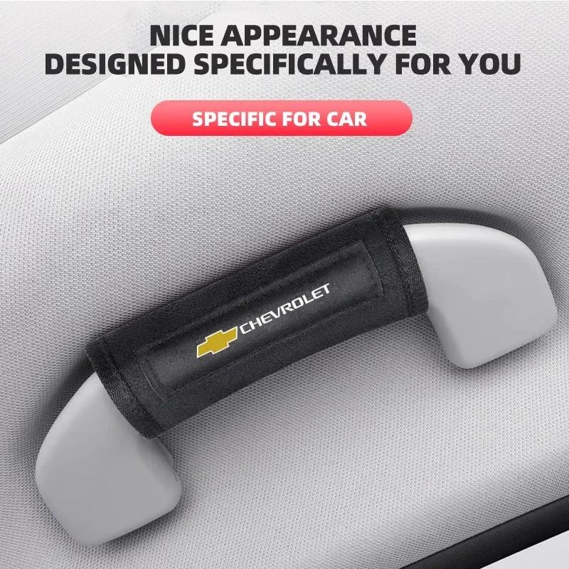 ndsaw9 1/2pcs Car Roof Armrest Pull Gloves Door Handle Protection Cover For Chevrolet Trax Cruze Malibu Camaro Cavalier Equinox Orlando